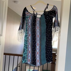 NWOT flare tassel dress